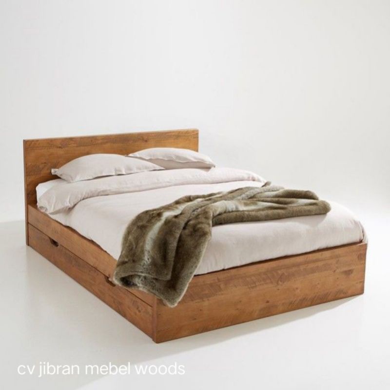 custom divan kayu 160x200x30 model