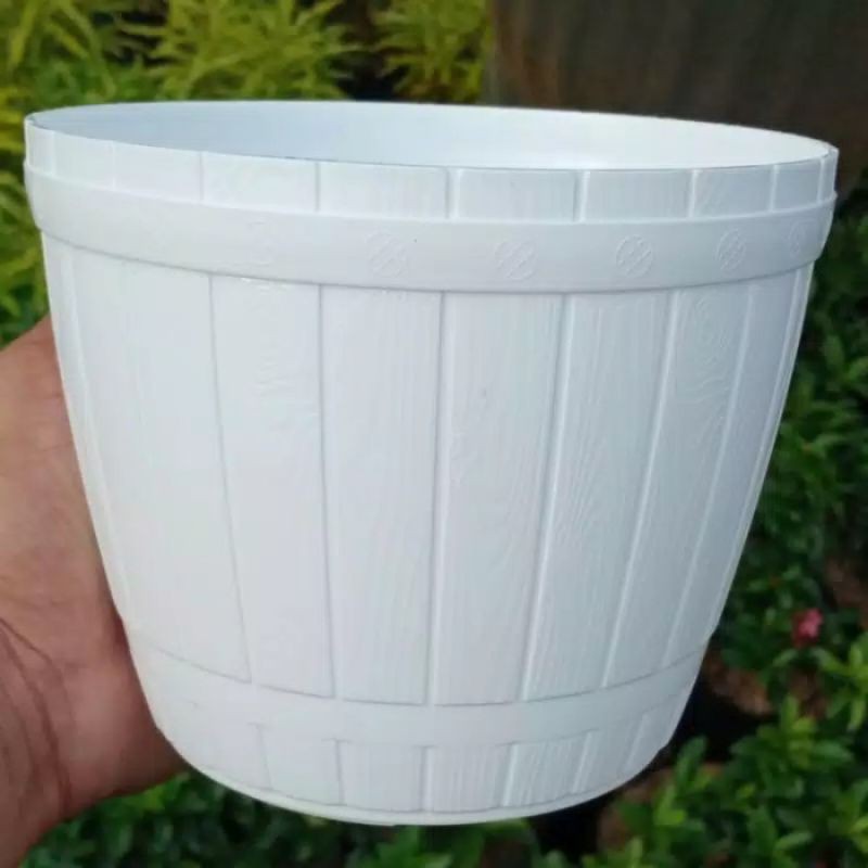 POT MOTIF GENTONG KAYU 22