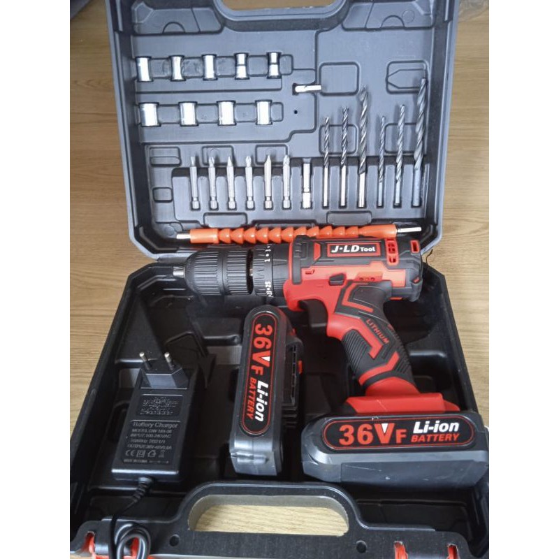 BOR CORDLESS 36 V JLD IMPACTDRILL  variable speed bor batre cas