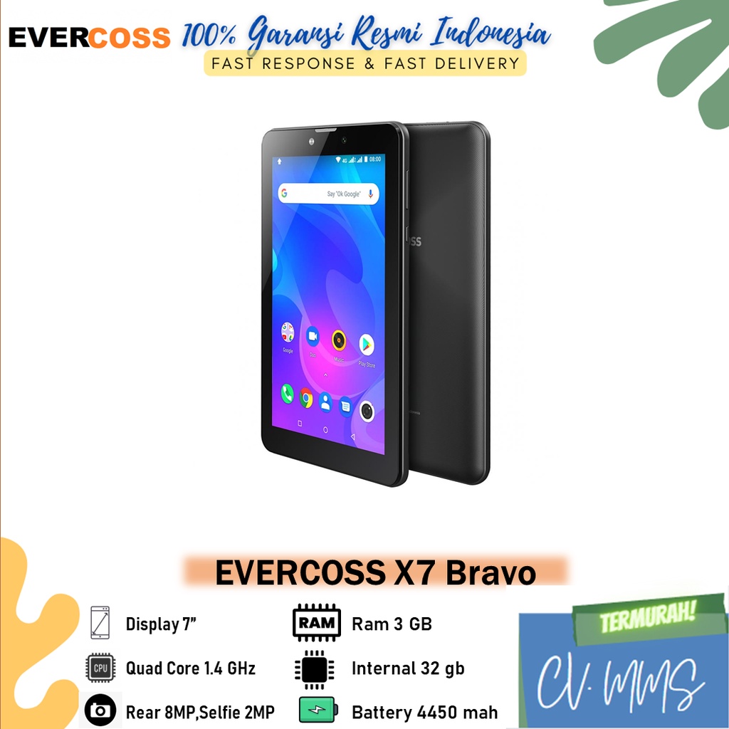 Evercoss Tab X7 Bravo 3/32GB Garansi Resmi