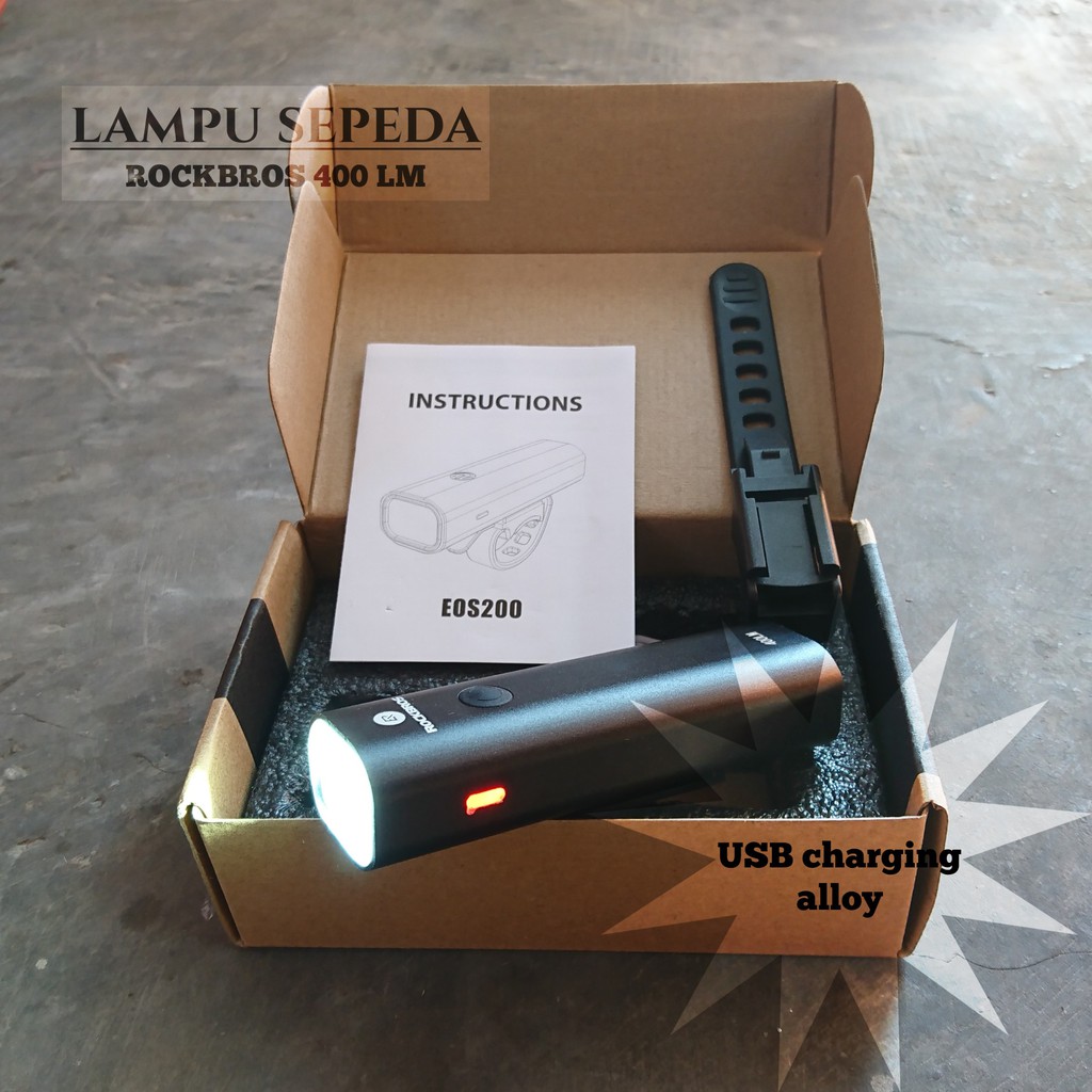 Lampu sepeda depan Rockbros 400 lumen LM