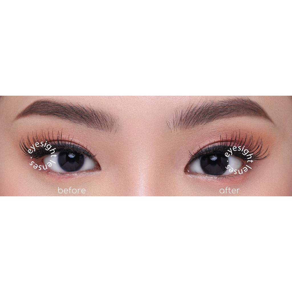 EYESIGHT LENSES Softlens Kitty Kawaii Mini Clean Black | Softlens Hitam Diameter 14.2mm Natural Look, Cocok Untuk Pemula (2pcs/sepasang)