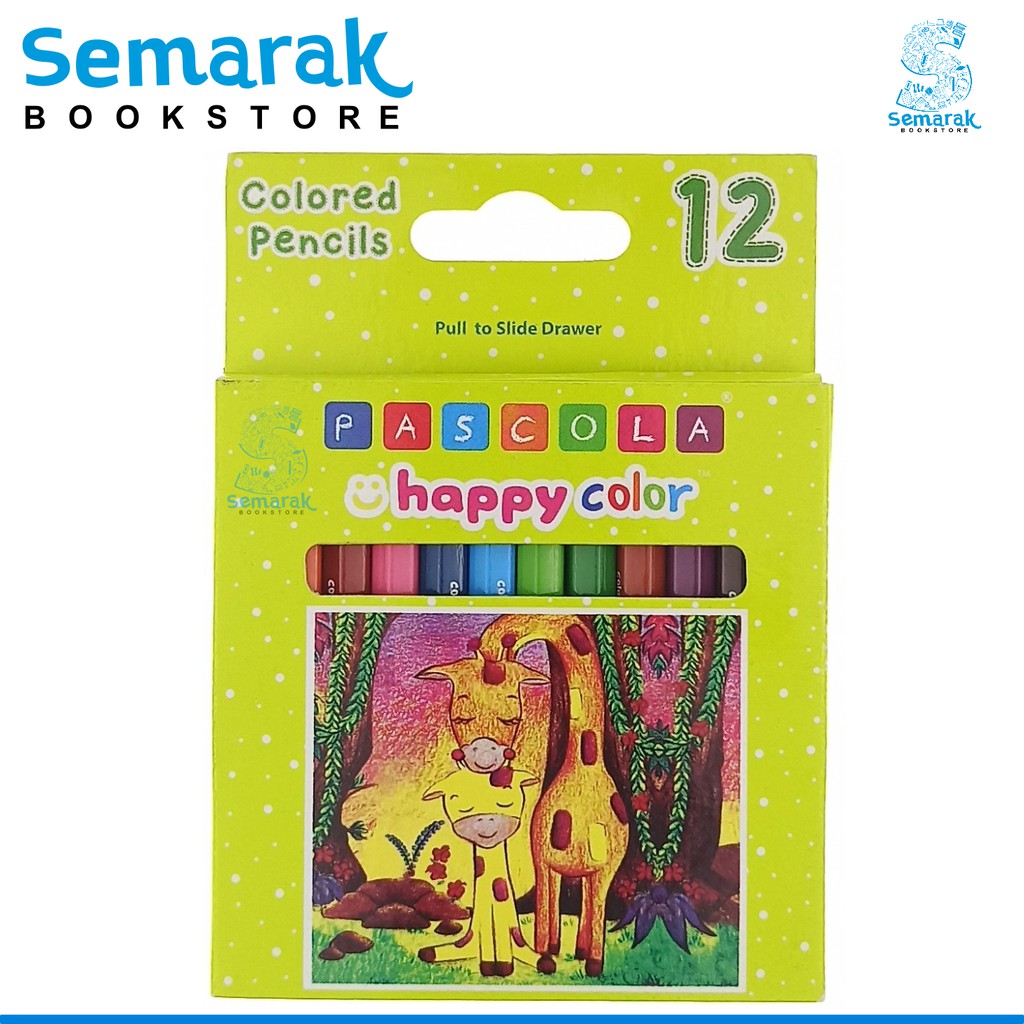 

Pensil Warna Pascola Happy Color 12 Warna Pendek