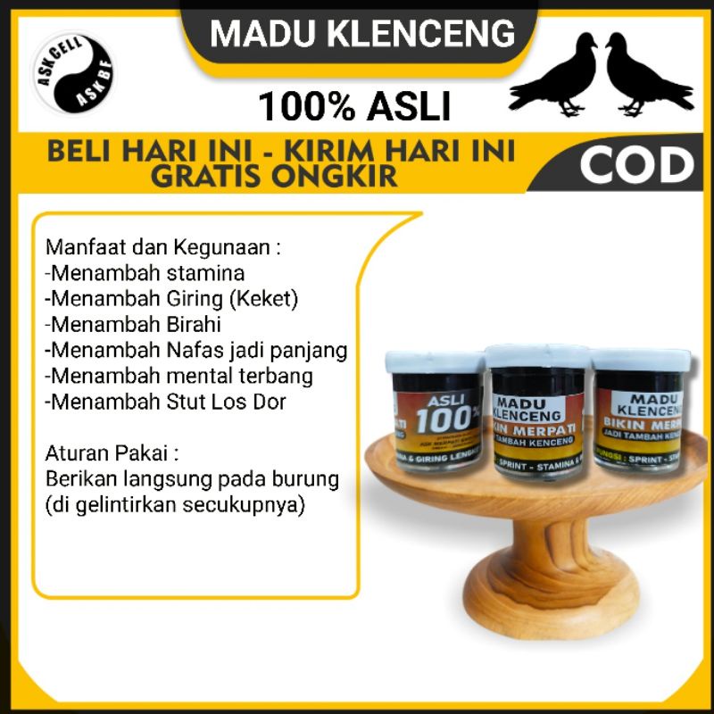 

MADU KLENCENG UNTUK MERPATI KOLONGAN,BALAP,TOMPRANG,JAMU HERBAL GIRING KEKET,STAMINA /Giring keket