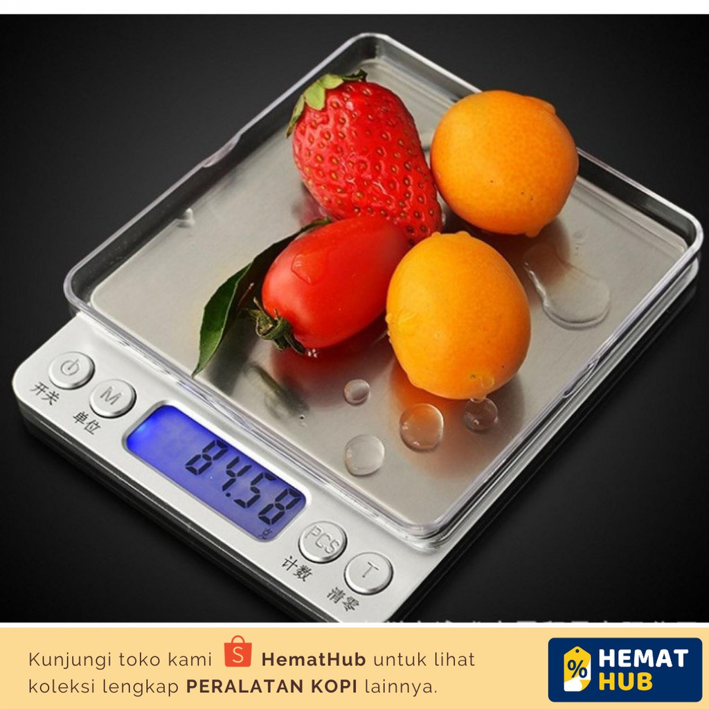 Timbangan Dapur Digital 1kg 0.1Gram Perlengkapan Kitchen Scale Kue Makanan Kopi Barista Digipounds