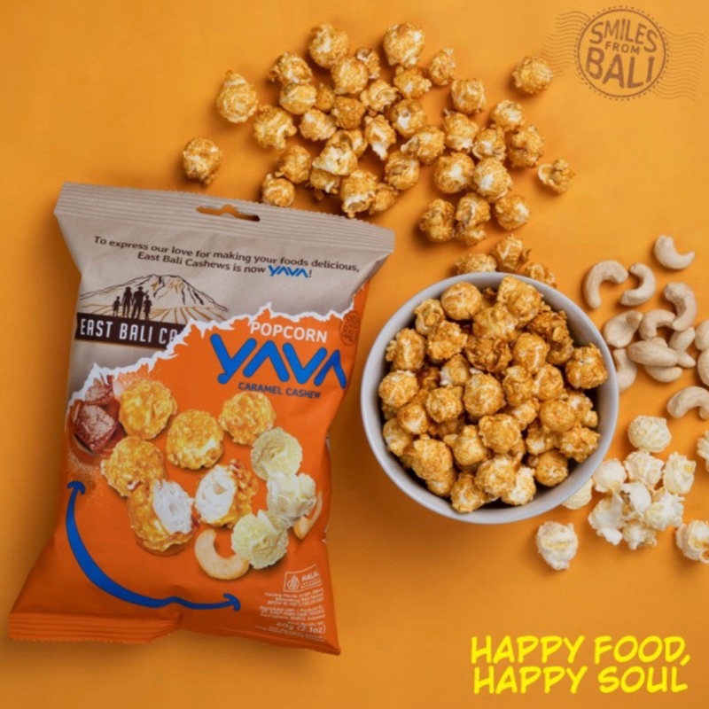 East Bali Cashews Popcorn Caramel 90gr | Snack Cemilan Sehat