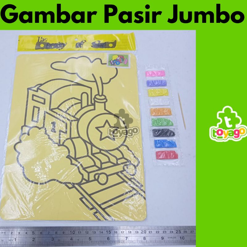 Mewarnai Gambar Pasir Jumbo isi 10 Pcs Grosir Murah