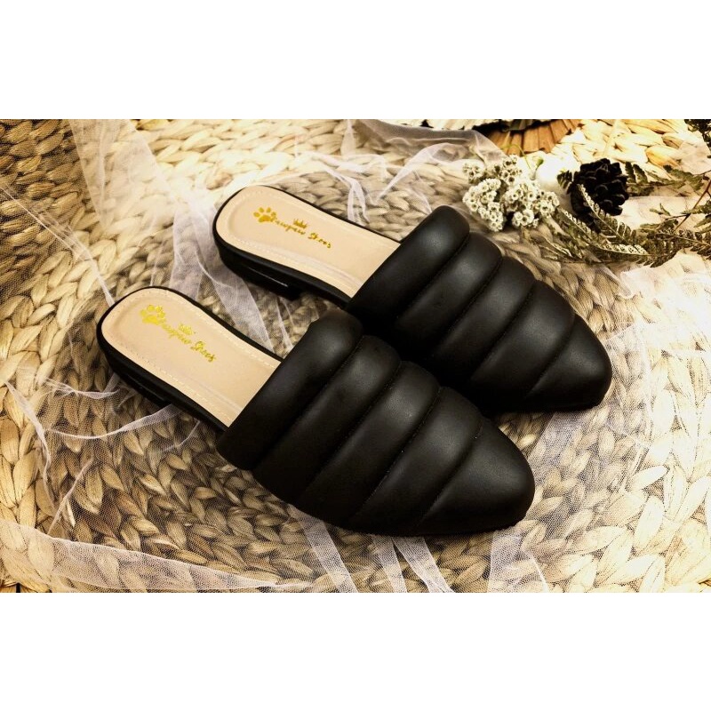 Sepatu big size jumbo wanita PAWPAWSHOES Carmina Black sepatu Heels bigsize size 41 42 43 44 45