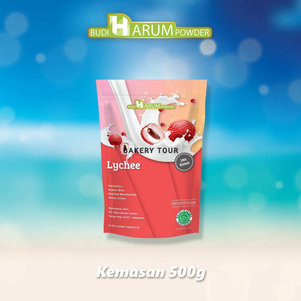 

Grosir Bubuk Minuman Buble Boba / Drink Powder Lychee Leci Premium HARUM 500gr