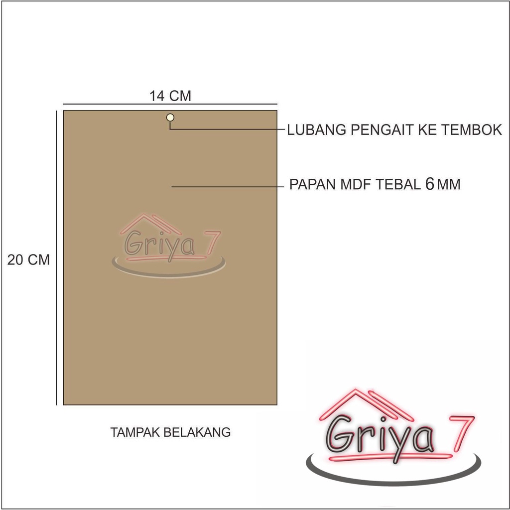 GRIYA 7 I TANDA PERINGATAN TOILET HIASAN DINDING I RR01