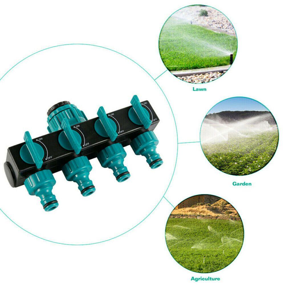 【 ELEGANT 】 Water Splitter 1 /2&quot;-3 /4&quot;-1&quot; 4arah Irigasi Penyiraman Switcher Divider Segregator Air