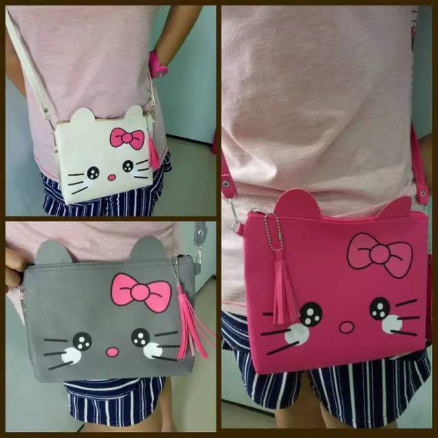 =KCTP=KITTY CUTE 2IN1/TAS SELEMPANG/SLING BAG/TAS SLEMPANG/HELLO KITTY