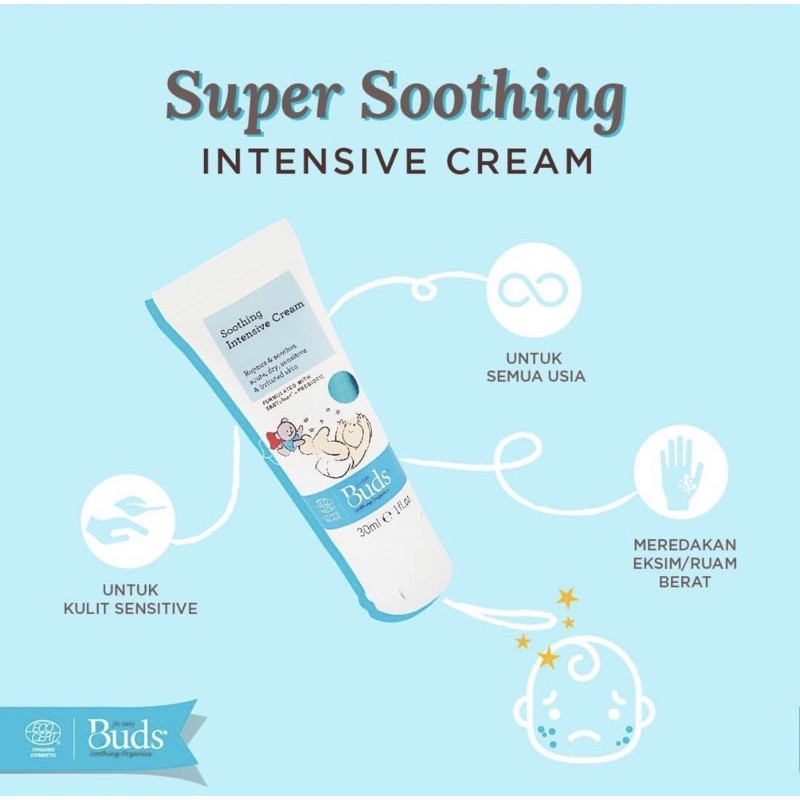 Buds Super Soothing Intensive Repair Cream 30 ml/Krim ruam