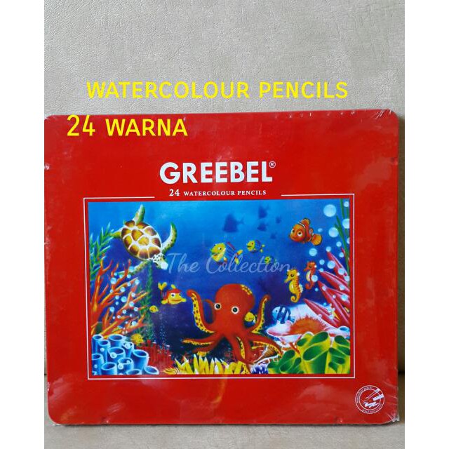 

Art / Atk90Gb Pensil+Cat Air 24 Warna Kaleng Watercolour Pencil Greebel 2724