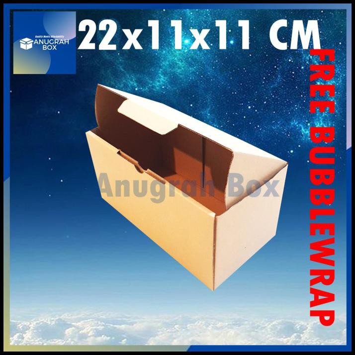 

(10Pcs) Kardus Uk. 22X11X11 Cm Diecut Box Packing Toples Baju Kue Dll