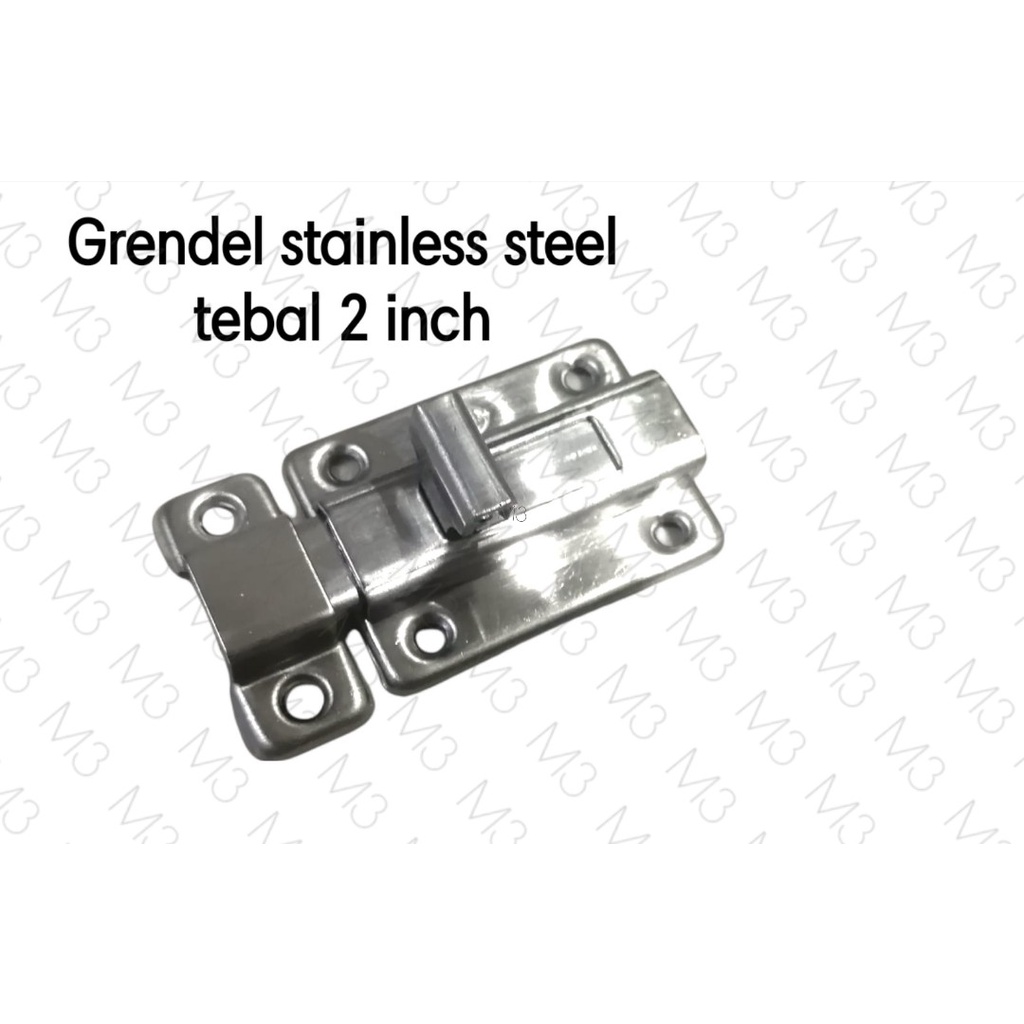 GRENDEL STAINLESS STEEL / GRENDEL PINTU / GRENDEL JENDELA 2 INCH 3 INCH