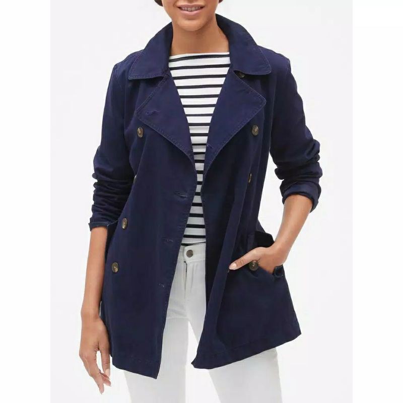 Gap classic trench coat jacket wanita keren jaket musim dingin