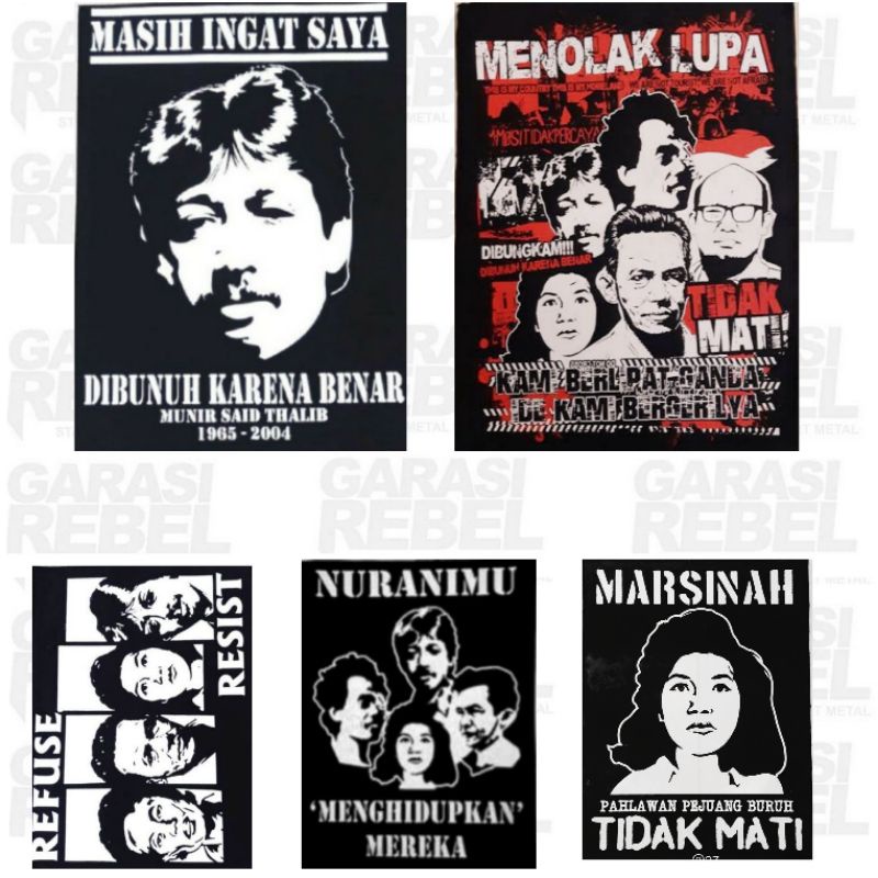COD✅  BACKPACTH PUNGGUNG TOKOH AKTIVIS | EMBLEM JAKET EMBLEM CELANA MARSINAH MUNIR WIJI TUKUL