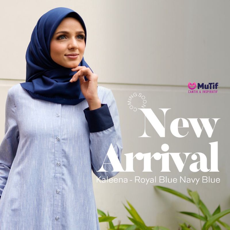 GAMIS TERBARU KALEENA ROYAL BLUE-NAVI BLUE BY MUTIF ORIGINAL