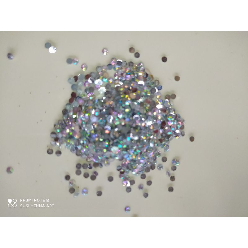 Rhinestone Clear AB// Swaroski Kilau Rainbow 3mm, 4mm// Gemstone henna