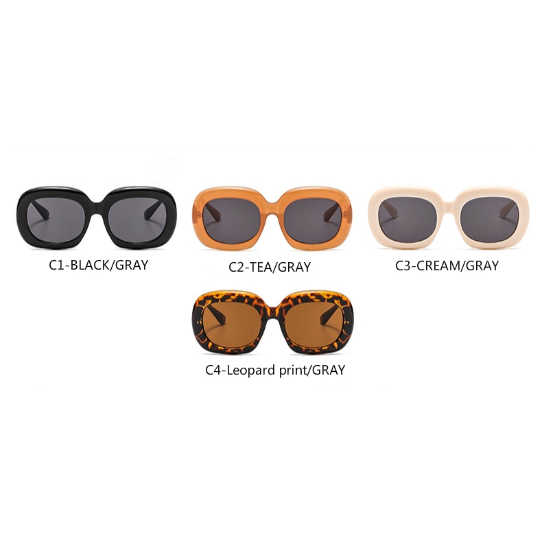 Fashion oval European and American ins trend retro sunglasses