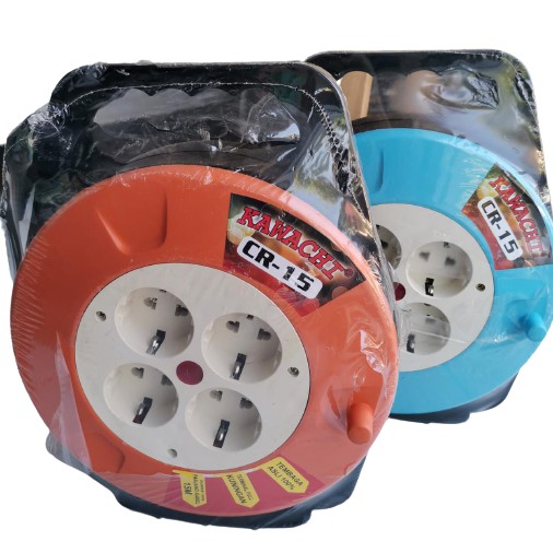 15meter Kabel Roll Rol StopKontak 15m Rolan Colokan Listrik Kawachi Stop kontak 4lubang