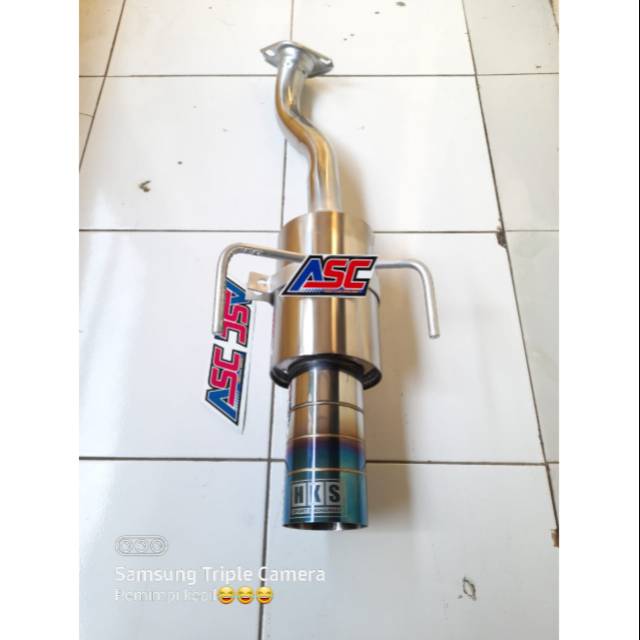 Knalpot Mobil Bolt On Brio HKS Burntipe