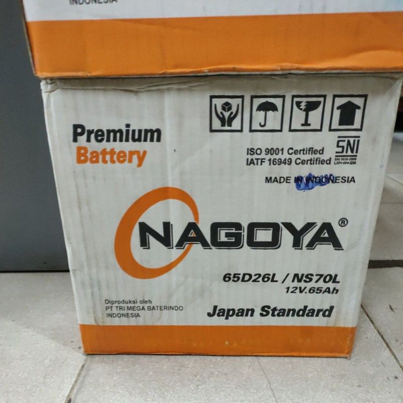 Aki basah NAGOYA NS70L + isi