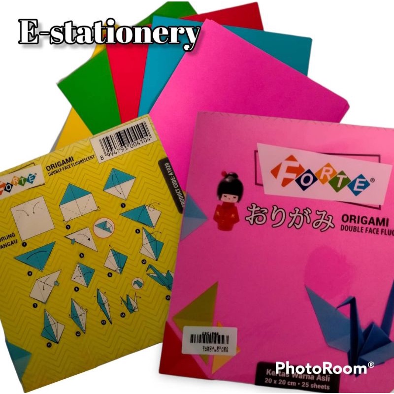 kertas lipat origami forte 20 x 20 cm Forte kertas origami 20x20cm isi 25 lembar kertas lipat origami besar