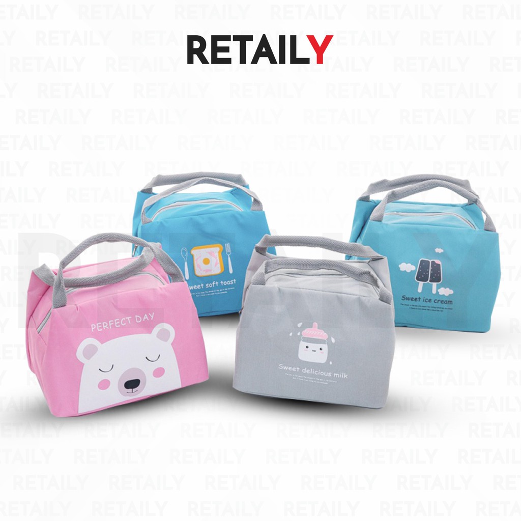 Retaily Tas Bekal Karakter Lunch Bag Cooler Tas bekal Alumunium Motif