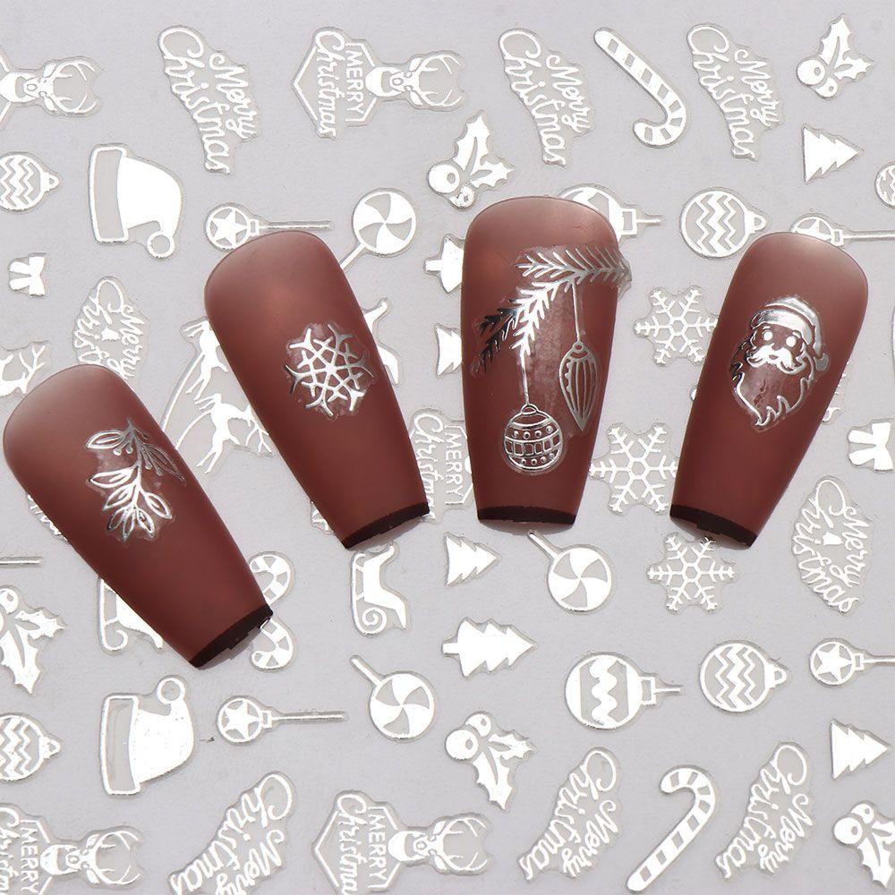 PREVA Nail Sticker multistyle Silver 3D envelope