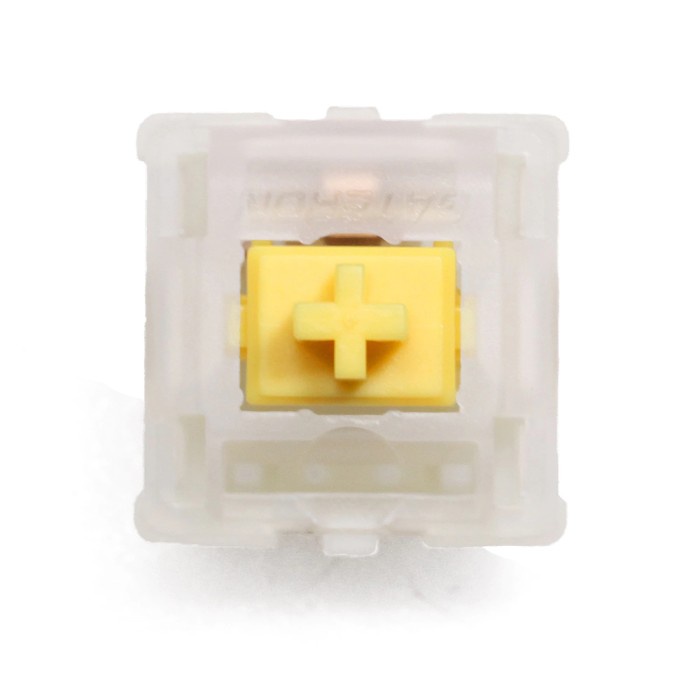 Gateron Milky Yellow Linear Mechanical Switch RGB 63g 1 PCS V2