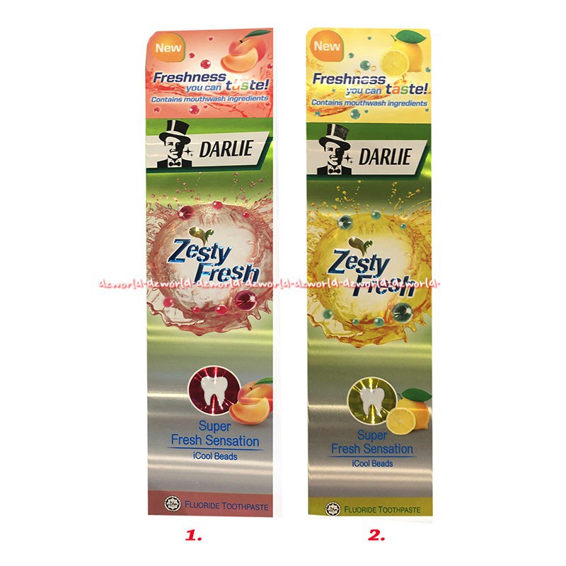 Darlie Zesty Fresh 120gr Lemon Super Fresh Sensation Odol Pasta Gigi Toothpaste Darli