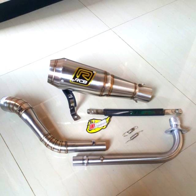 Knalpot kolong racing RCB corong JUPITER Z VEGA R NEW SUPRA 120 SUZUKI SMASH DLL