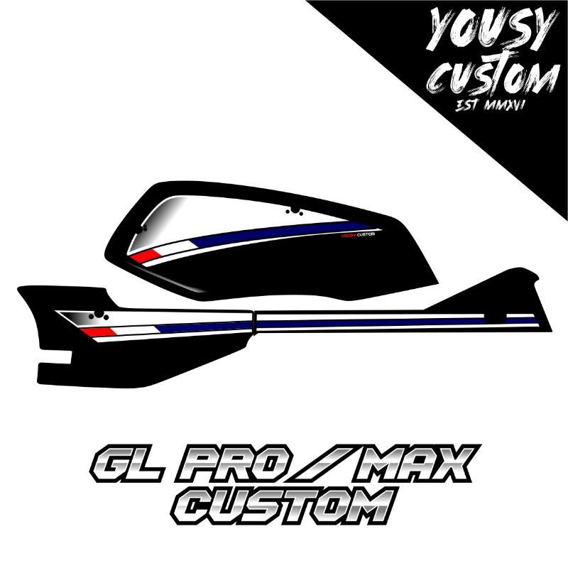 Striping GL PRO/MAX Custom Ritrama/Hologram Cutting Laminasi Glossy