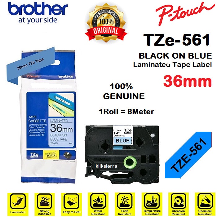 

Brother Label Tape 36 mm PTouch TZE-561 S261 ORIGINAL