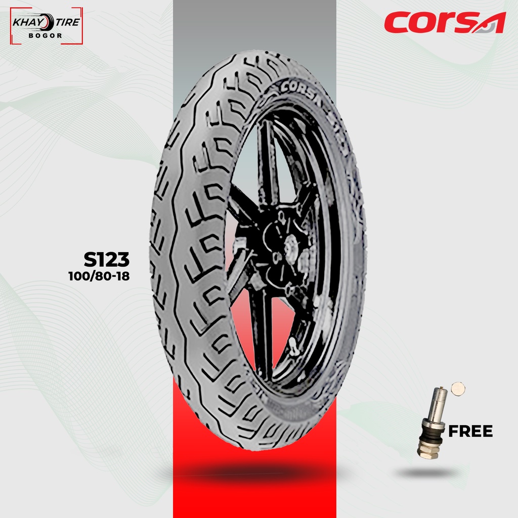 Corsa S123 100/80 Ring 18 Tubeless  - Ban Motor RX KING HONDA TIGER SUZUKI THUNDER
