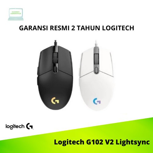 LOGITECH G102 v2 LIGHTSYNC RGB Gaming Mouse - GARANSI RESMI 2 tahhun