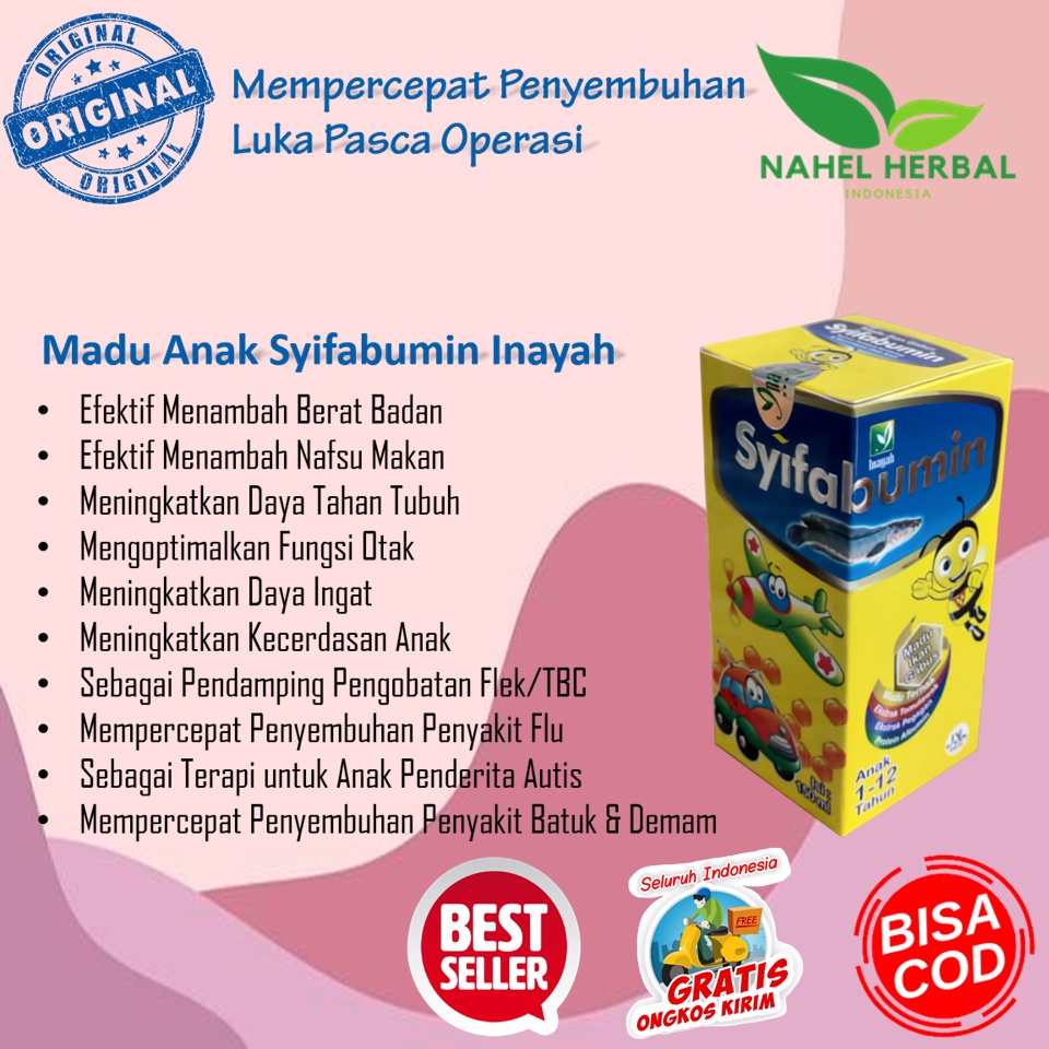 Madu Penambah Nafsu Makan Asli Syifabumin Original - Vitamin Obat Penggemuk Badan Anak Buat Usia 7 T