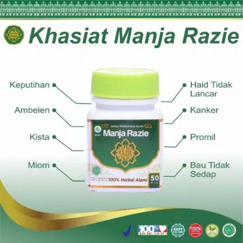 MANJA RAZIE ORGINAL 30 &amp; 60 BUTIR | Manjakani | Promil | Solusi keputihan | Atasi Masalah kewanitaan