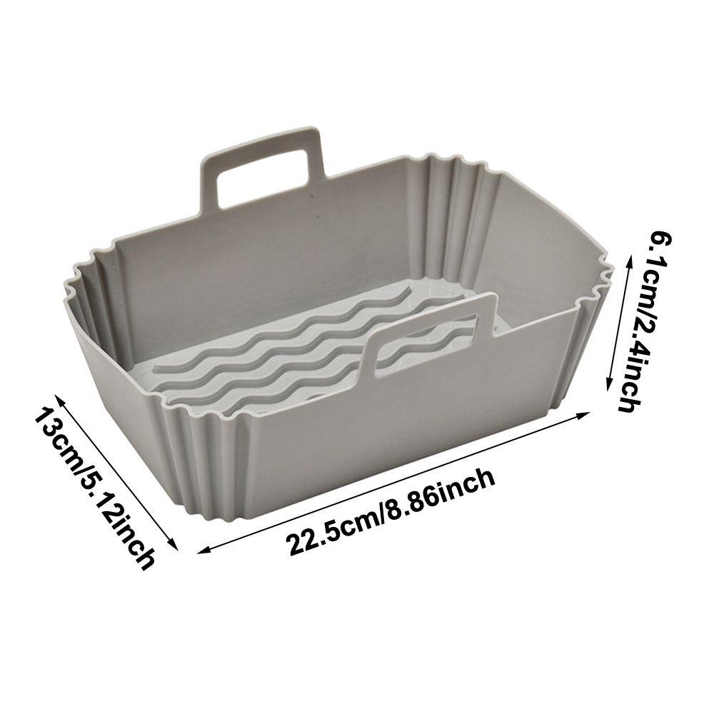 Preva Persegi Panjang Silicone Pot Grill Pot Tray Masak Reusable Pizza Plate Baking Basket