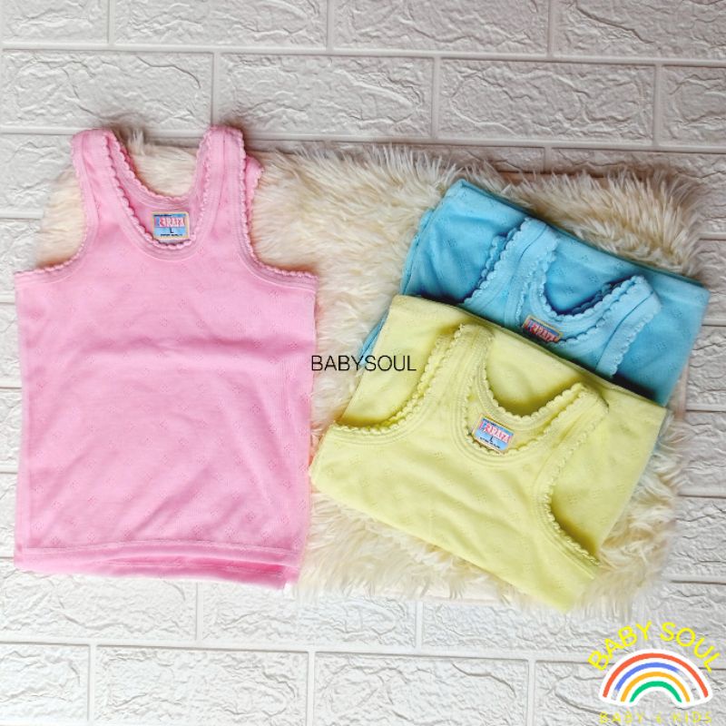 12 PCS Singlet Anak Motif Warna/Kaos Dalam Anak usia 0-7th