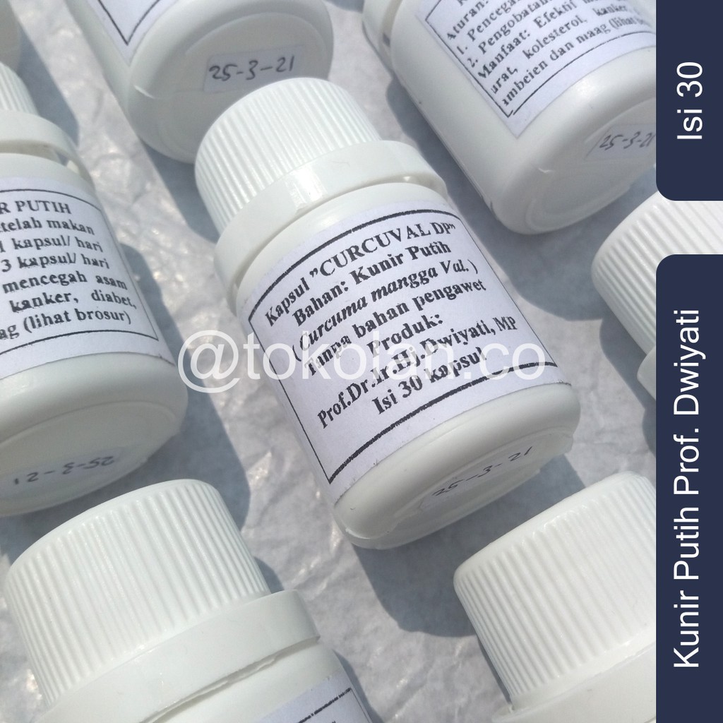 WINDRA MEKAR Kapsul Kunir Putih Curcuval DP Prof Dwiyati - isi 30 Kapsul