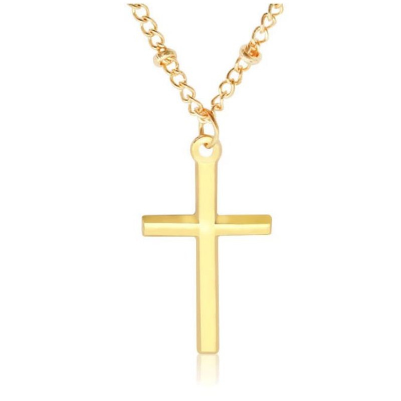 (ACC18) Kalung Salib Bahan Logam Kalung Liontin Salib Yesus