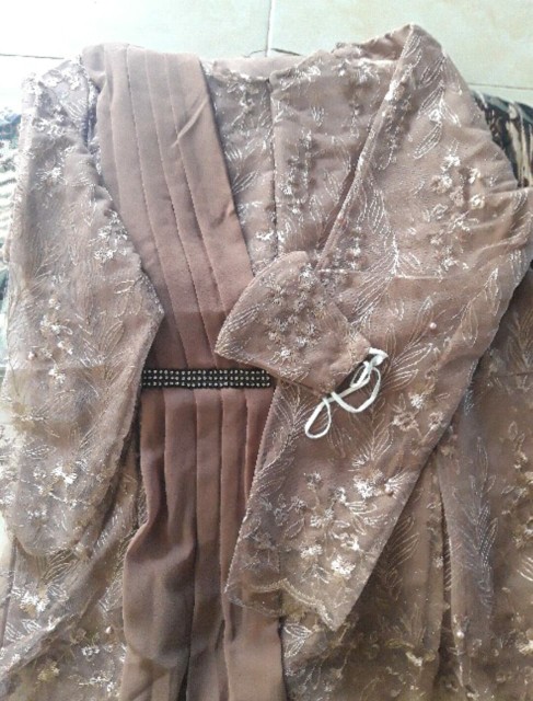 Setelan Aurora Selendang Ft Kemeja Batik-free Masker-kebaya Aurora Selendang-kebaya Kondangan-masker