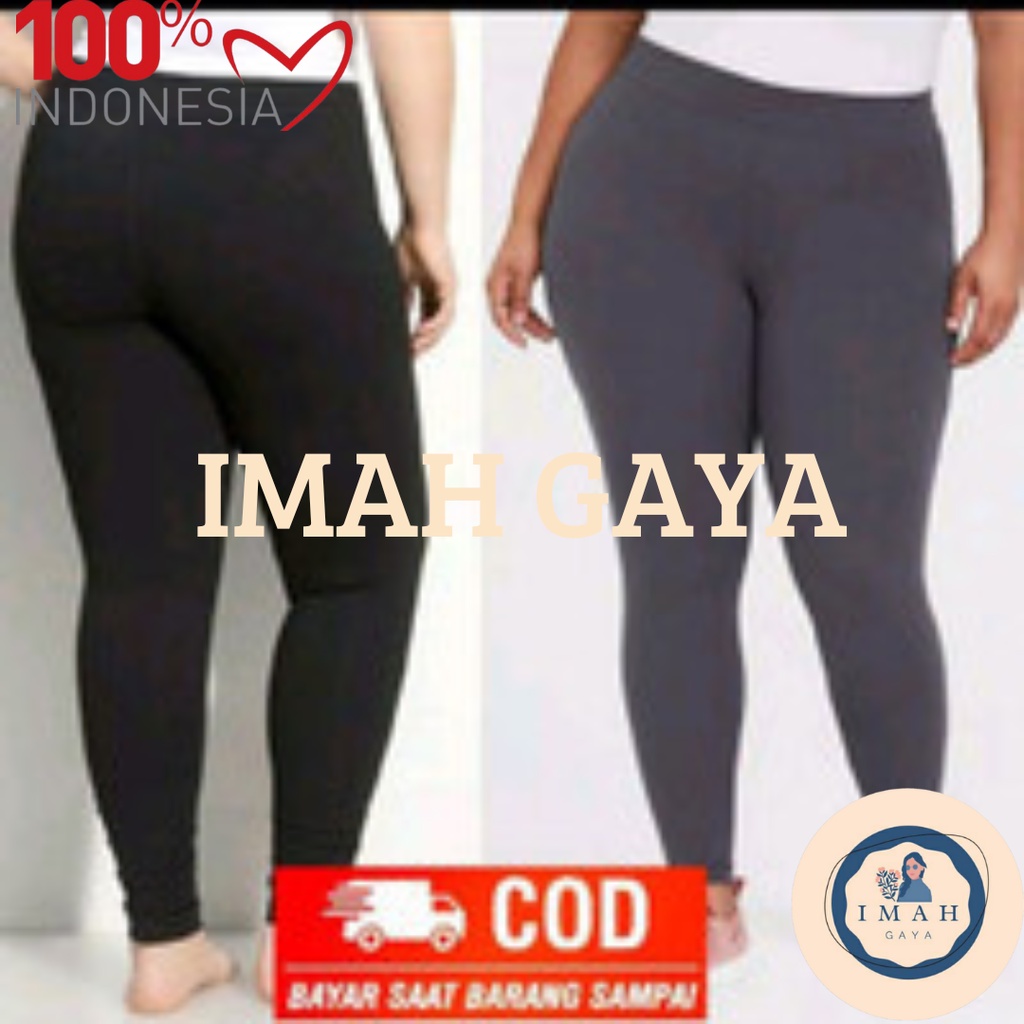 Celana Legging Panjang Wanita Dewasa Super Jumbo Polos Spandek