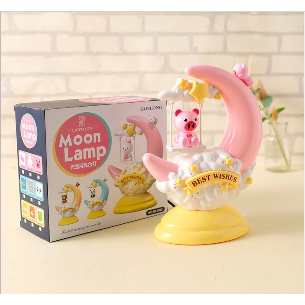 Moon Lamp Character / Pajangan Lampu Tidur Malam Kartun Lucu Kado