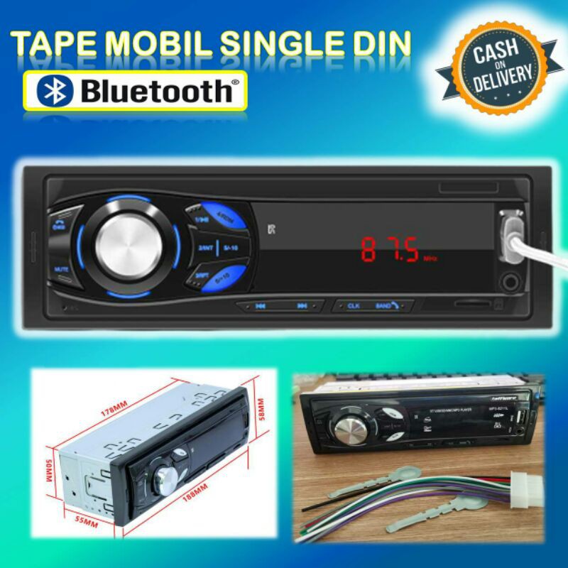 TAPE MOBIL BLUETOOTH MURAH BERKUALITAS BISA FM RADIO USB FLASHDISK AUX MEMORI