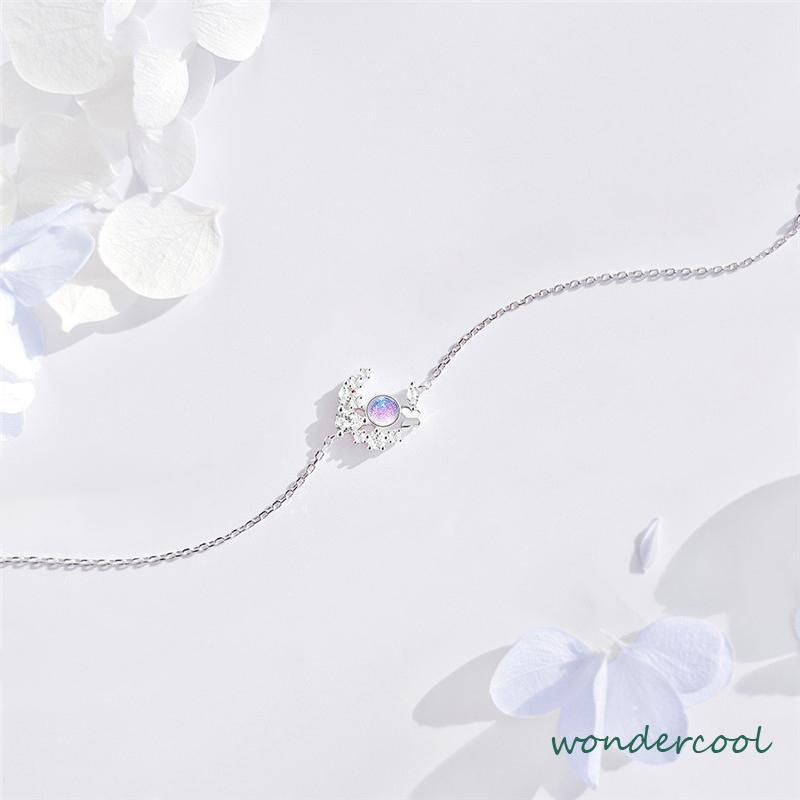 Gelang Kupu-kupu High-end Mewah Ringan Pacar Dreamy Temperamen Gelang Bulan Sabit Wanita-Won