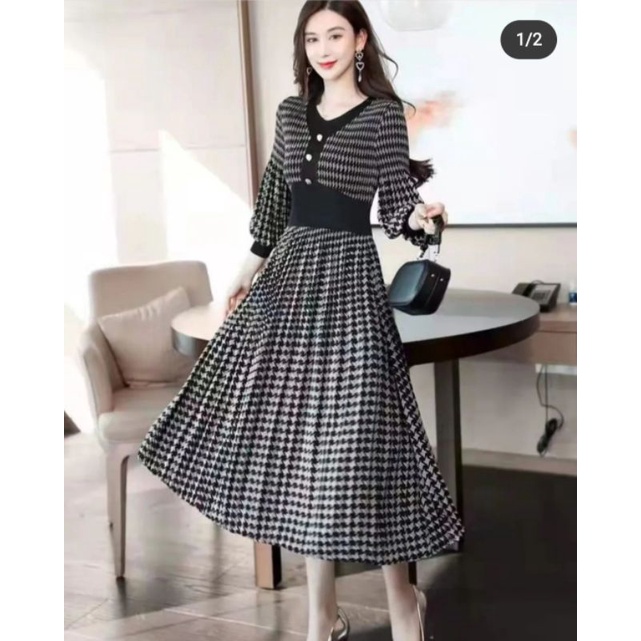 dress plisket premium wanita / dress plisket pas body / dress plisket premium bangkok